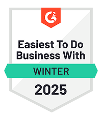 G2 badge for Easiest to do Business with 2025