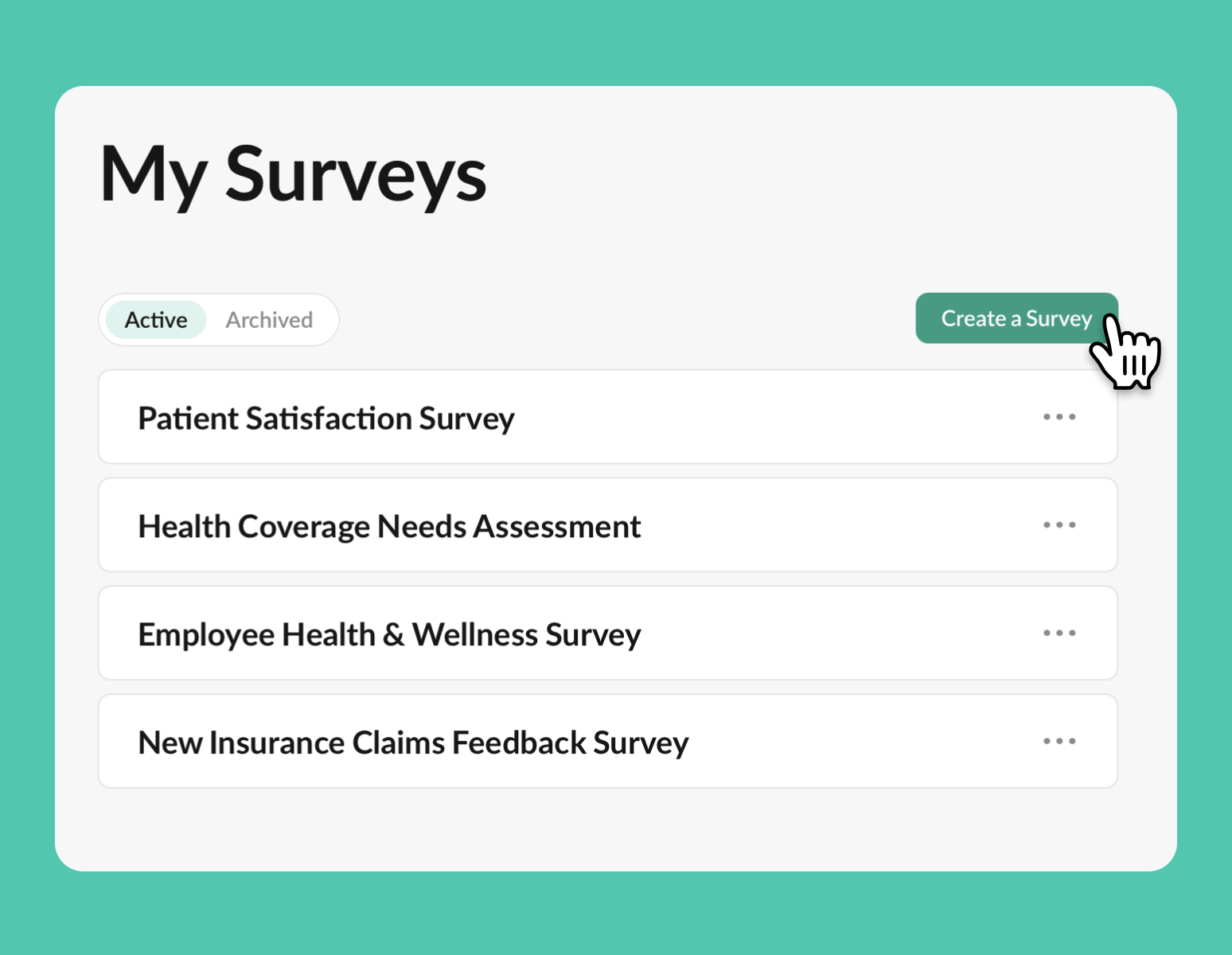 A form builder embedded in a product