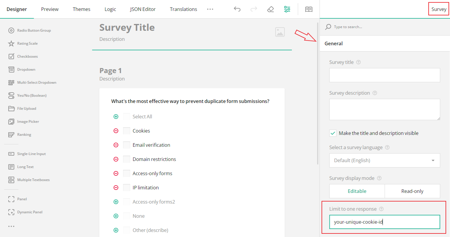 Prevent multiple form submissions using cookies.