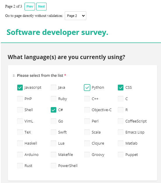 SurveyJS: External Nagivation