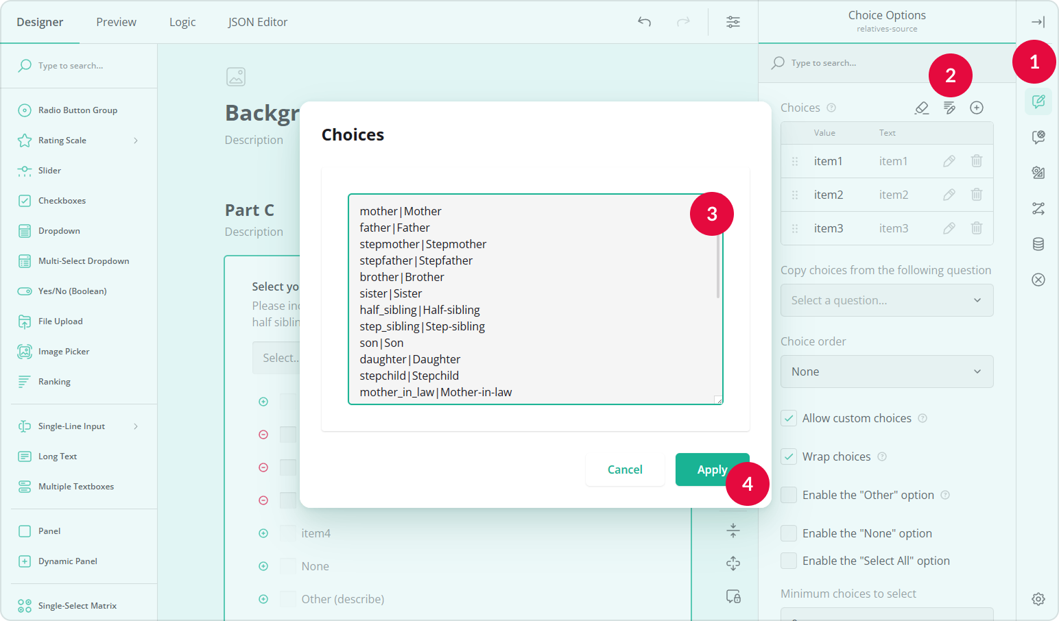 Add choice options to the Multi-Select Dropdown in bulk