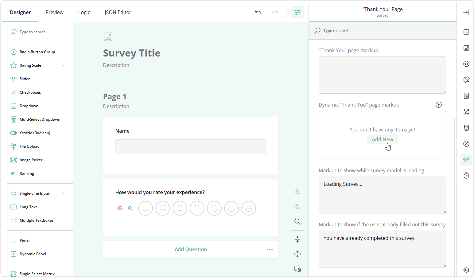 Dynamically show the "Thank You" page