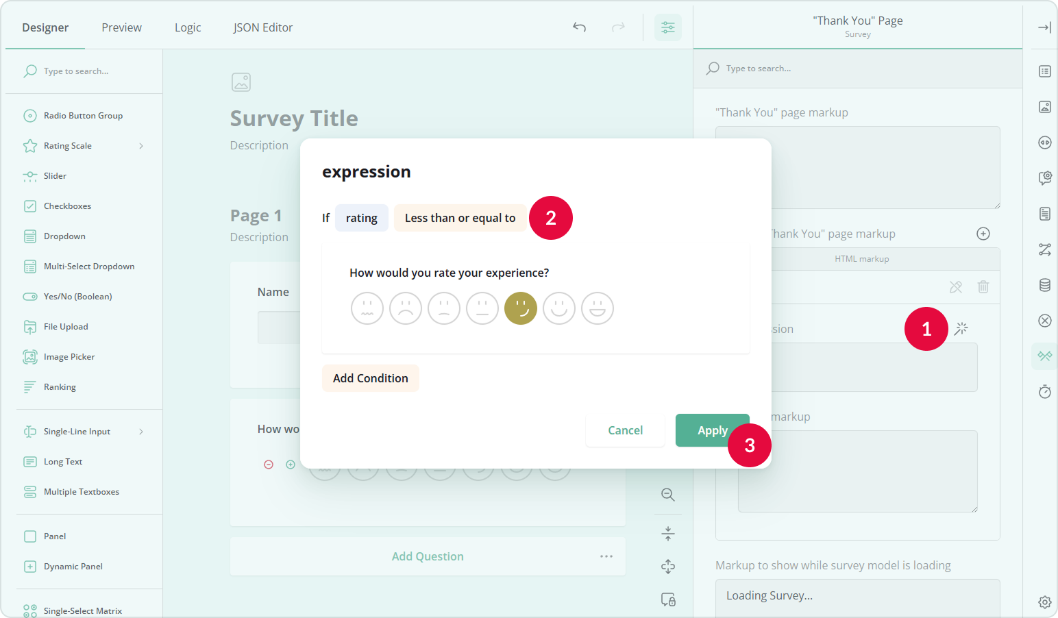 Create a conditional rule for the "Thank You" page