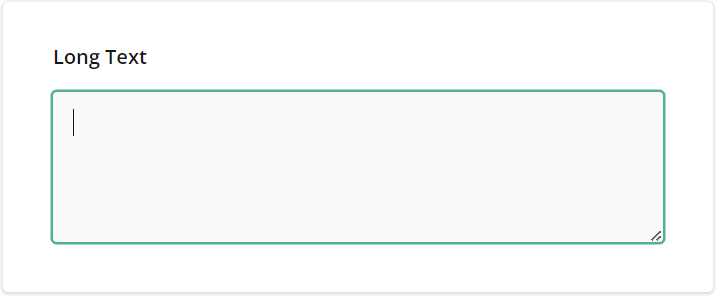 SurveyJS Question types - Long Text